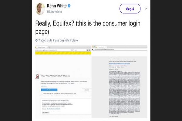 Stati Uniti, Dati rubati a Equifax utenti a rischio truffe